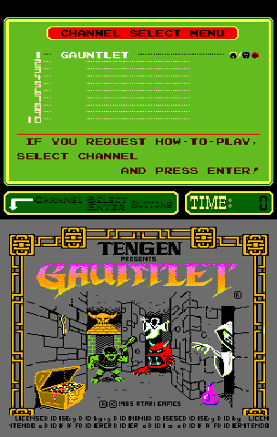 Gauntlet (PlayChoice-10) Title Screen